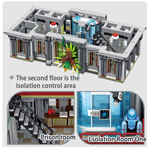 Panlos 613002 Set de Bloques de Construcción, Gran Edificio de 7537 Piezas, Decoración de Escena, Bloques de Construcción de Paisajes Urbanos con Luz - Product Image 5