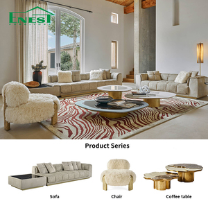 <span class=keywords><strong>Canapé</strong></span> de luxe haut de gamme pour villa, en tissu et marbre, design, pour salon, modulable, avec sacs souples personnalisables - Product Image 1