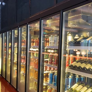 Quạt Làm Mát Máy Nén Tủ Lạnh <span class=keywords><strong>3</strong></span> Cửa Kính Đồ Uống Hiển Thị Mát Bia Mở Showcase Máy Làm Lạnh Mềm Đồ Uống Hiển Thị Tủ Lạnh - Product Image 3