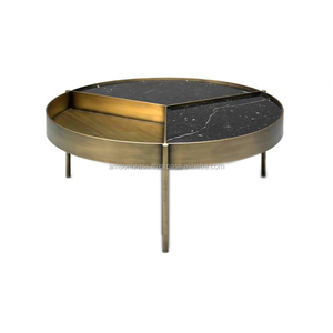 Table à café en métal, fer martelé, marbre blanc Fabricant et grossiste de table à café en marbre blanc - Product Image 4