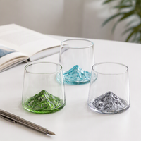 Ensemble de 6 verres à whisky rose coloré personnalisés en usine pour les fêtes à domicile et les bars