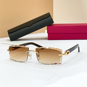 <span class=keywords><strong>Occhiali</strong></span> <span class=keywords><strong>da</strong></span> <span class=keywords><strong>Sole</strong></span> di Lusso Senza Montatura, Design Retrò Quadrato, Protezione UV400, Alta Qualità, Taglio Diamante per <span class=keywords><strong>Uomo</strong></span> - Product Image 4