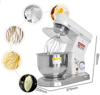 Mélangeur à pâte professionnel pour boulangerie commerciale, 7L, électrique, en acier inoxydable, bol mélangeur à spirale pour gâteaux et pains