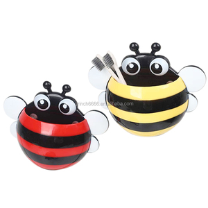 2026 soporte para cepillo de dientes de abeja encantadora soporte para cepillo de dientes de abeja de dibujos animados estantes de almacenamiento de abeja multifunción estante para cepillo de dientes succionado - Product Image 1