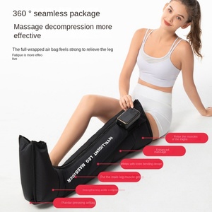 Masseur de jambes portable à ondes d'air avec fonction de minuterie, pétrissage, pression et thérapie des pieds, couvre-jambes à air, instrument de beauté - Product Image 2