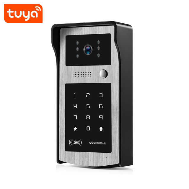 Tuya Smart IP65 WiFi Doorbell Camera Full Color Night Vision RFID Card Password Unlock Home Security Door Bell PST-IDS-TY