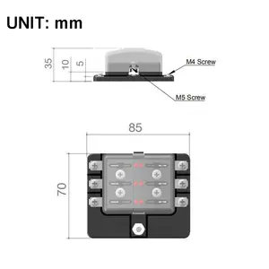 กล่องฟิวส์6ทาง,กล่องฟิวส์ใบมีดไฟ Led สำหรับรถยนต์ไฟกระแสตรงอเนกประสงค์