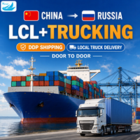 Transitaire maritime Chine-Russie LCL, transport routier DDP, expédition porte-à-porte, agent maritime, livraison par camion locale