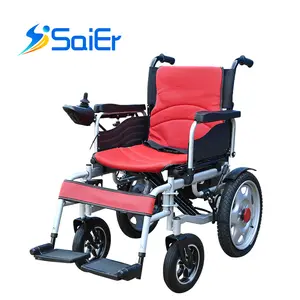 Дешевая Сверхлегкая складная электрическая инвалидная коляска из алюминиевого сплава для инвалидов