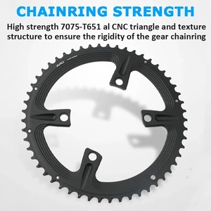 OEM/ODM RIRO 110 BCD 4 boulons vélo plateau vélo route chaîne anneau 34/36/39/50/52/53T pédalier pour R7000 R8000 <span class=keywords><strong>R9100</strong></span> - Product Image 4
