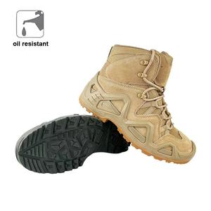 Scarpe Tattiche Leggere e Resistenti in Pelle Scamosciata, <span class=keywords><strong>Stivali</strong></span> da Trekking con Fodera in Rete, Suola in PU per Attività all'Aperto - Product Image 3
