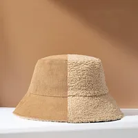 Cappello da pescatore caldo invernale di prezzo all'ingrosso cappello da secchio in velluto a coste reversibile