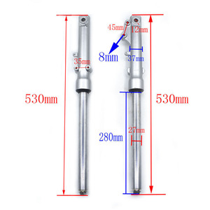 Fourche avant 530 mm avec amortisseur 27 mm pour Monkey Bike, Mini Trail Bike, Monkey DAX, Z50A, Z50R, Z50J, Z110, <span class=keywords><strong>Z125</strong></span> - Product Image 2