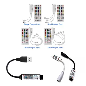 LEDストリップライト5V 12V 24V大型卸売USB RGB LEDコントローラ