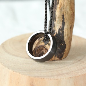 Chaîne de pull classique polyvalente Aliexpress <span class=keywords><strong>Shein</strong></span>, <span class=keywords><strong>perle</strong></span>, pendentif anneau simple, <span class=keywords><strong>collier</strong></span> en acier inoxydable indispensable pour les tendances - Product Image 3