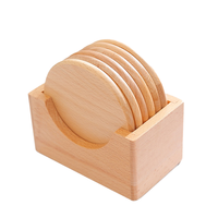 Sous-verres et sets de table WOQI modernes en bois de noyer noir légers, résistants à la chaleur, modèle W155