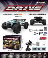 Coche de Control Remoto 4x4 RC Monster Truck a Escala 1/16, 4WD RTR con Motor sin Escobillas, Control Remoto, SCY-16101PRO, Hiper Alta Velocidad 70KM/H