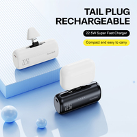 Power Bank Portabel 22.5W Fast Charge 5000mAh dengan Holder, Layar LED, Tipe-C, Dua Colokan, Logo Custom OEM/ODM