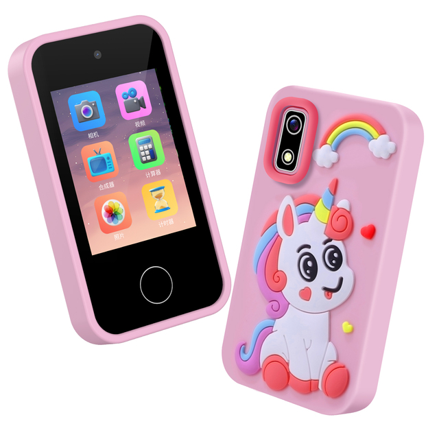 Smart Kids Toy Phone Boys 3-7 Years Old Touchscreen 2.0" Screen Dual Camera CCD Full HD Video Music Player Games MP3 MicroSD