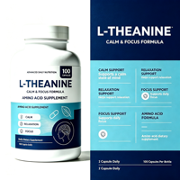 En STOCK K-green L-Théanine 200 mg Vitamines végétales - 100 Capsules Supplément extra fort pour hommes et femmes