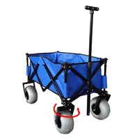 Chariot de plage pliable robuste à quatre roues, chariot de transport portable pour festivals, fêtes et camping, chariot durable, OEM
