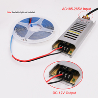 Transformateur d'éclairage ultra-mince, alimentation à découpage LED, boîtier en aluminium, simple sortie DC12V 24V 5A 10A 20A 30A 60W 100W 150W 200W 300W