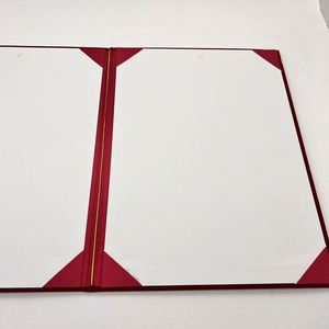 Custom Logo Double Sided Suede Velvet A4 <b>File</b> Pages Rexine Wedding Velvety Certificate <b>Holder</b> - Product Image 3