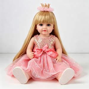 Poupées Reborn Réalistes MSYO Fashion de 22 Pouces, Modèle Bébé en Vinyle Souple, Vêtements pour Filles, Cadeaux de Bienvenue, Durables et Faits à la Main - Product Image 6