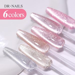 Kit de Vernis Gel Œil de Chat Double Rhythm 6 Couleurs Scintillant Pailleté avec Aimant Holographique Réfléchissant Magnétique UV pour Nail Art - Product Image 3