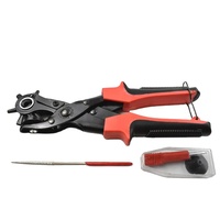 Pince à perforer les billets en papier de ceinture en cuir de qualité bricolage Six têtes de perforation en acier différentes Support OEM personnalisable pour la coupe
