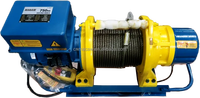 Treuil électrique industriel 1/2 tonnes robuste avec câble métallique 220/440V, treuil électrique ca 3 phases 1100lbs 500kg