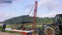 Drague à aspiration jet de 10 pouces, débit de 2000 m³/h, portée de décharge de 2000 m, moteur Cummins de 110 kW, coque démontable, bateau de pompage de sable fluvial pour