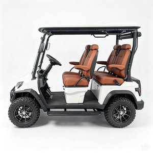Carrito de golf eléctrico de 4 plazas, velocidad máxima de 30-50 km/h, batería de 72 V, carrito de golf eléctrico para 4 personas, para parques, hoteles, campos de golf y complejos turísticos - Product Image 1