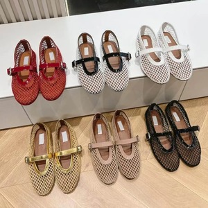 Chaussures pour femmes, version coréenne, chaussures en maille, nouvelles sandales plates décontractées polyvalentes, chaussures décontractées respirantes pour femmes 2025 - Product Image 2