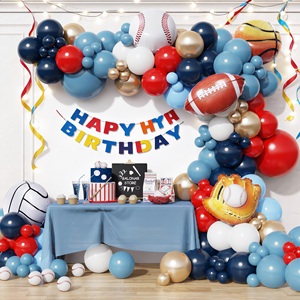 Kit Garland Balon Bertema Olahraga yang Dapat Disesuaikan dengan Balon Sepak Bola, Bola Basket & Balon Foil untuk Pesta Ulang Tahun Anak Laki-laki - Product Image 1