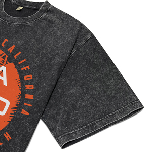 Camisetas de Manga Corta para Hombre, Estilo Oversize, Lavado Ácido Negro, Algodón de Alta Calidad, Estampado de Letras, Estilo Casual de Verano, Corte Holgado - Product Image 4