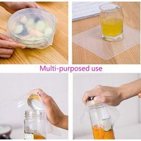 Couvre-bols en silicone réutilisables et pliables, lot de 3, film de conservation pour aliments, emballages de conservation des aliments dans la cuisine