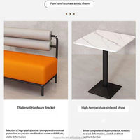 Ensemble de table et de chaises de restaurant commercial en métal de haute qualité, style moderne et simple, canapé nordique pour hôtel, utilisation en extérieur, école