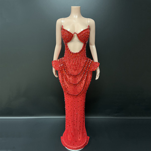 red dress for women birthday Beautiful Spaghetti Straps Birthday Party Dresses Red Lace Prom Dresses  P691