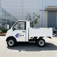 Camionnette électrique mini-dump certifiée EEC COC DOT 72V 3500W LHD avec benne de chargement de 1,6 m x 1,35 m de large pour l'Europe
