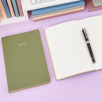 Carnet de notes portable classique et créatif en cuir PU pour le bureau et l'école, fournitures de papeterie personnalisables A6