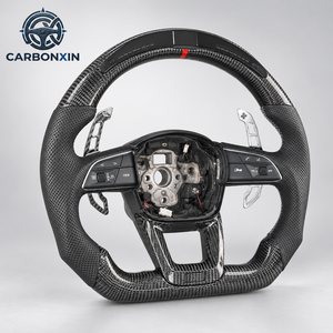 Volant de voiture en fibre de carbone forgée pour Audi C6 A6L A4 A4L B7 A3 8P Q7 TT S4 B7 S6 C6 Tts Mk2 A4 B7 S5 B8.5 Q3 S4 C7 Sq5 R8 - Product Image 2