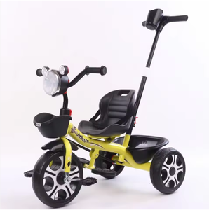 <span class=keywords><strong>Tricycle</strong></span> pour enfants pas cher en gros de Chine avec poignée de poussée, poussette à 3 roues pour bébé à vendre - Product Image 2