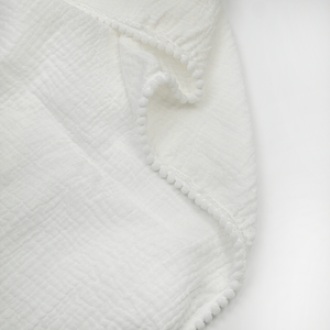 GOTS fabricante certificado orgánico crepe muselina <span class=keywords><strong>Ropa</strong></span> De bebé recién nacido ducha regalo cubierta edredón manta De bebé con encaje - Product Image 3