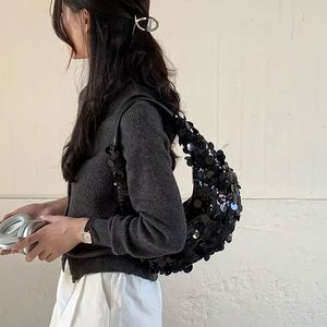 Luxury Silver <b>Glitter</b> Handbag PVC Sequins Decoration Shoulder <b>Bag</b> Two Colors Cheap Tote <b>Bag</b> Women's - Product Image 2
