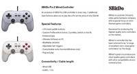 Controlador con Cable 8Bitdo Pro 2 con Botones Táctiles para Steam Deck, PC, Macos, Android e IOS, Hecho en China
