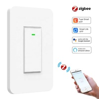 Zigbee saklar Pintar netral + kawat langsung, saklar alexa pintar 2 Cara 3 cara Rumah