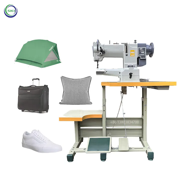 Industrial Leather Bag Sewing Machine Walking Foot Cylinder Bed Overlock Sewing Machine For Leather Car Seats