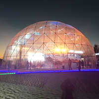 Luxe 20m galvanisé Transparent étanche dôme géodésique Play Show Concert affaires cérémonie chapiteau de fête tentes d'événement en plein air
