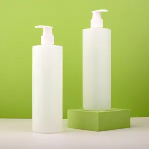 Forma Cosmo 16oz 480ml confezione bianca HDPE rotonda spremibile vuota bottiglia di Shampoo per la cura della pelle Set crema per il viso